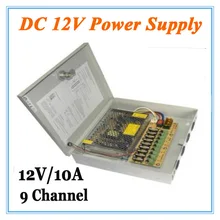 DC12V 10A 9 канала Питание адаптер для CCTV Камера CCTV Системы 12V Безопасности профессиональный конвертер адаптер