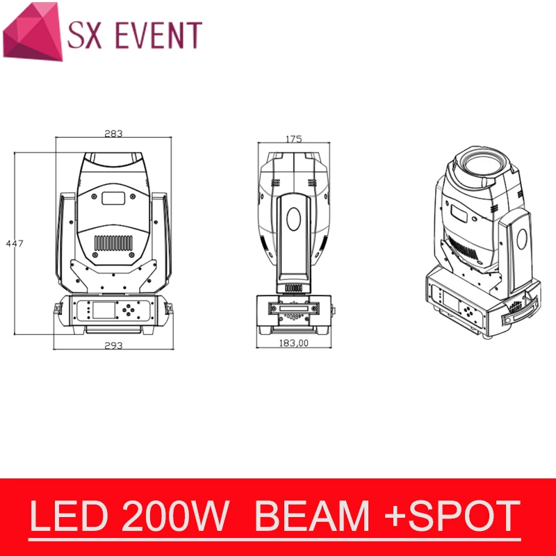 200 W Светодиодный Лира перемещение головного света электронные пятна 3in1 освещение вечеринки DJ Свет этапа ночной клуб