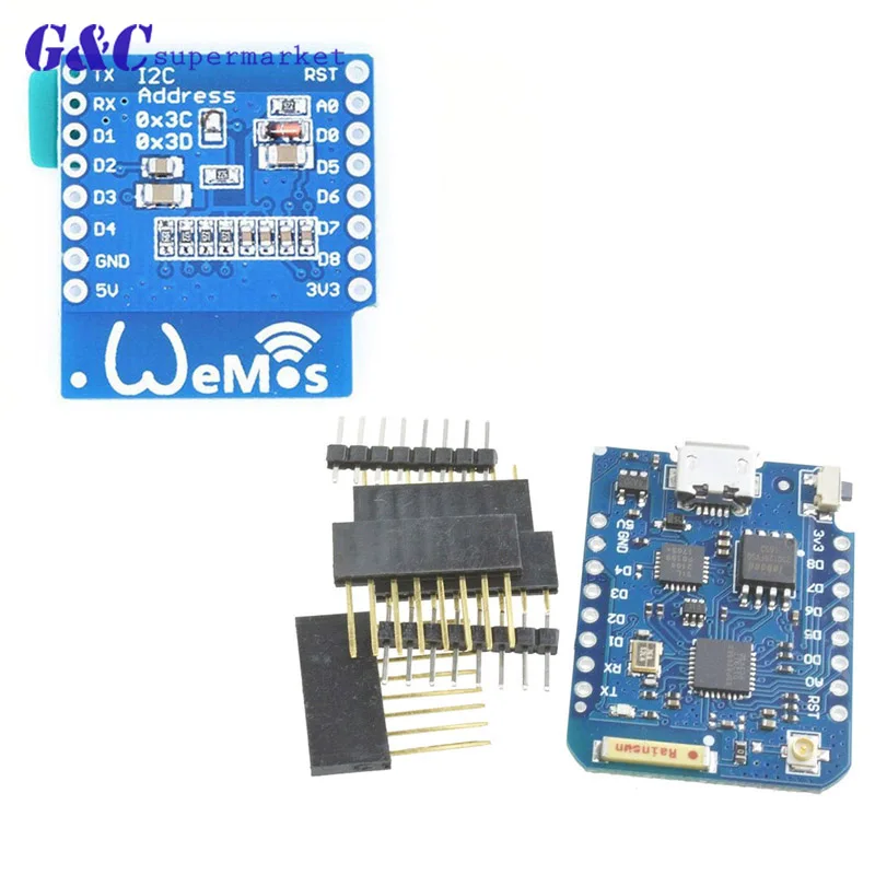 

For WeMos D1 Mini Pro NodeMcu ESP8266 ESP-8266EX CP2104 3.3V Ceramic Antenna USB To UART IC WIFI IOT Development Board