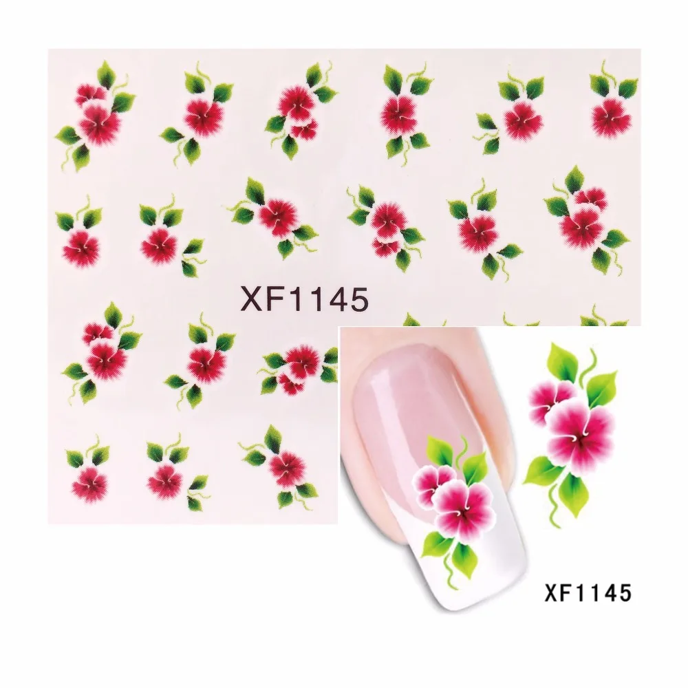 

YWK 1 Sheet Optional Blooming Flower Nail Art Water Decals Transfer Sticker Manicure Tools For Nails Beauty