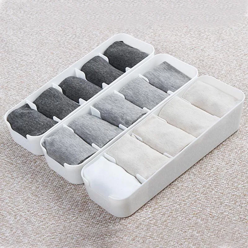 

1pcs household socks briefs can be stacked trapezoid plastic storage box desktop drawer type socks box 26*5.8*19cm