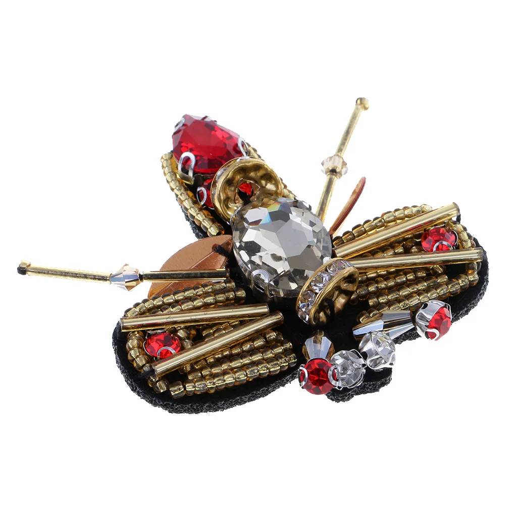 New Hot 3D Bee Rhinestone Applique Beads Patch Sewing DIY Craft Scrapbooking Embellishment Sewing Bag Garment Xmas Gift Decor