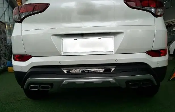 Для 2016 Tucson Un 2 шт (спереди + сзади) высокое качество АБС пластик хром передний и