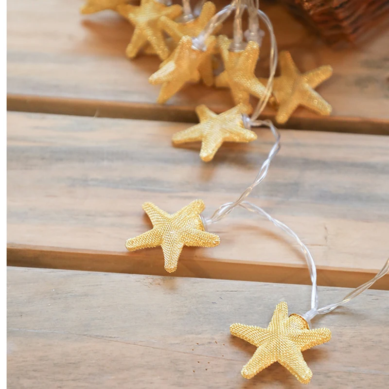 Ds20EUSeaStarMetal string light holiday fairy lamp (1)
