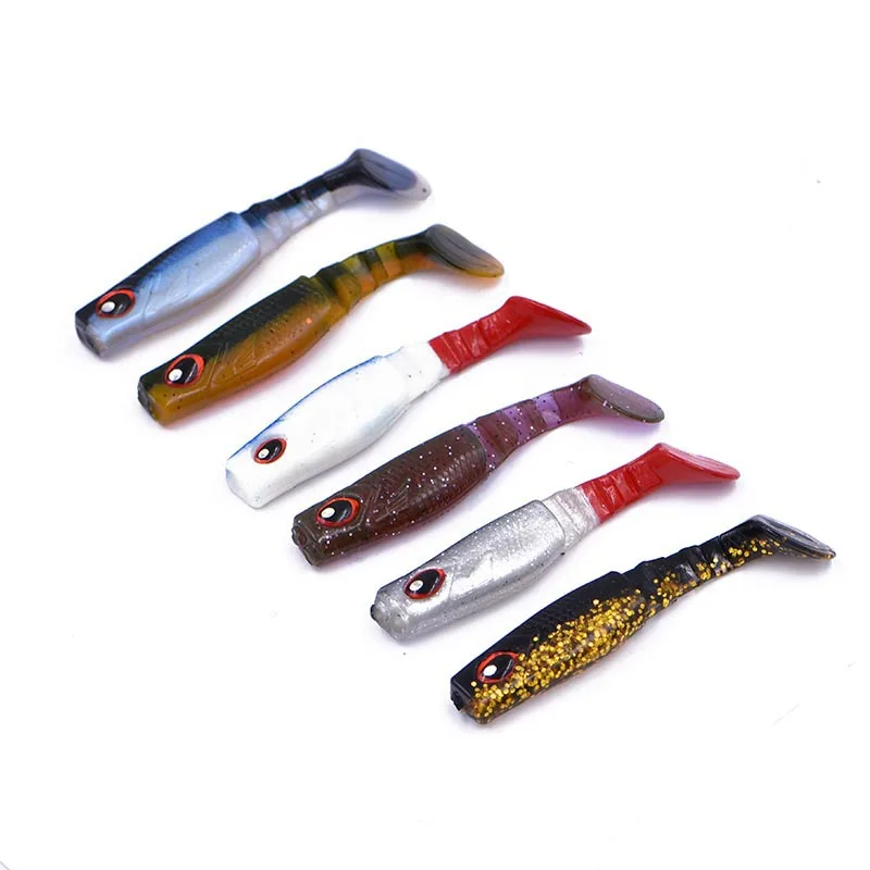6PCS /Lot Soft Fish Fishing Lures Bionic Bait Hot Sale Artificial Fake