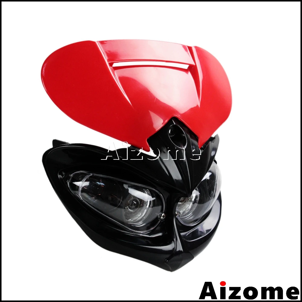 JFG RACING Faro delantero de motocicleta luz LED carenado m/áscara luz de d/ía para Husqvarna FC250 FC350 FE250 FE350 FX350 Dirt Bike Motocross Enduro Supermoto
