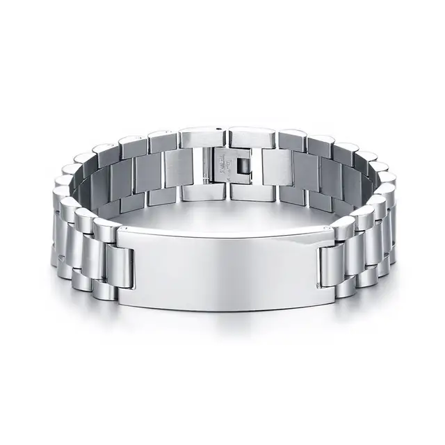 Aliexpress Fashion Mens Bracelets Stainless Steel Designer Fashion Mens Bracelets Stainless Steel Designer Made Scratch Resistant Id Bracelet For Men Free Engraving Armband