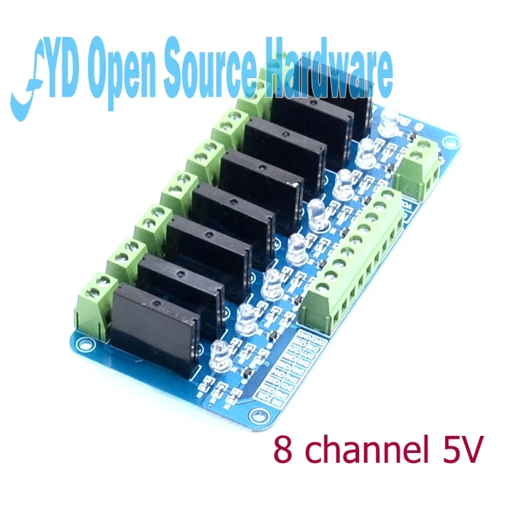 1 шт. 8 channel 5 В ССР G3MB 202P твердотельные реле Модуль с предохранителем 250 2A|relay module|module