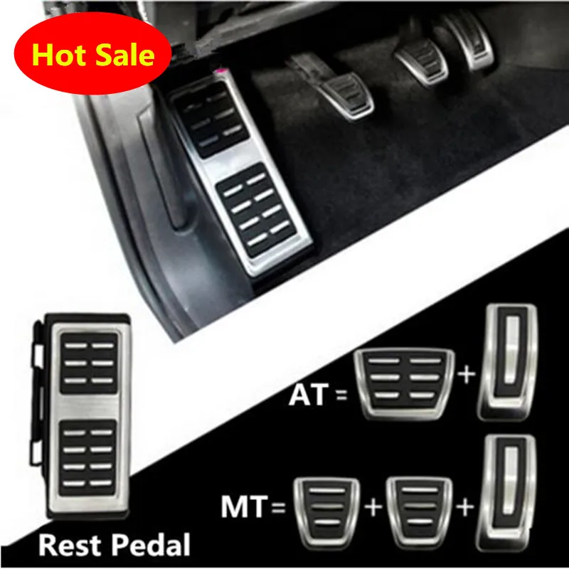 Car Pedals Cap Foot Rest Cover Accelerator Brake Clutch For VW Golf 7 GTi MK7 Seat