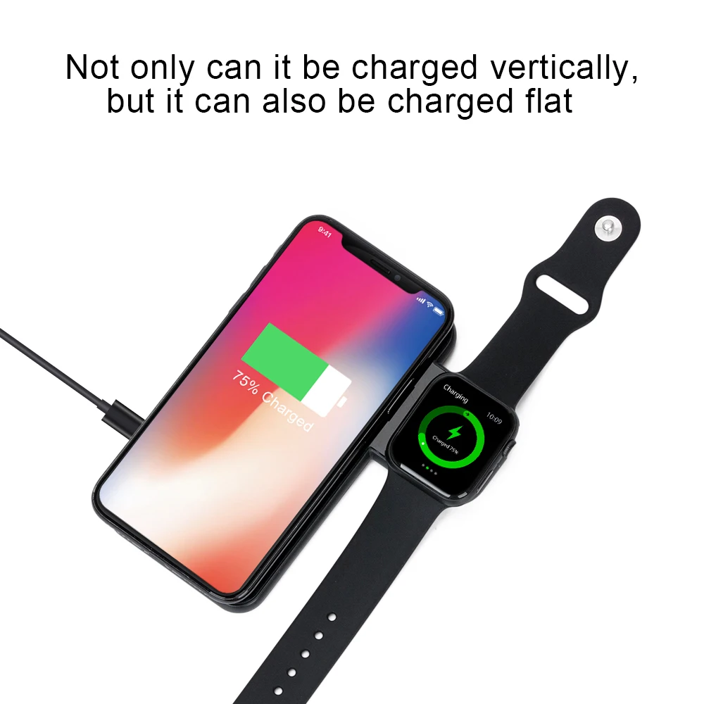 Беспроводное зарядное устройство 2 в 1 для iPhone XS XR X 8 Plus 10 Вт док станция Qi быстрой
