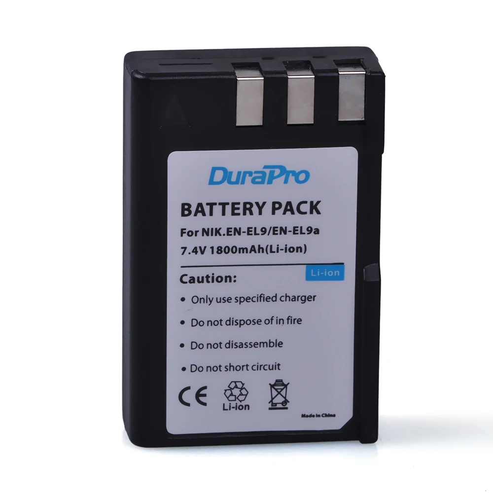 DuraPro 1pc 1800mAh EN EL9 EN EL9 ENEL9 Rechargeable Camera Battery For