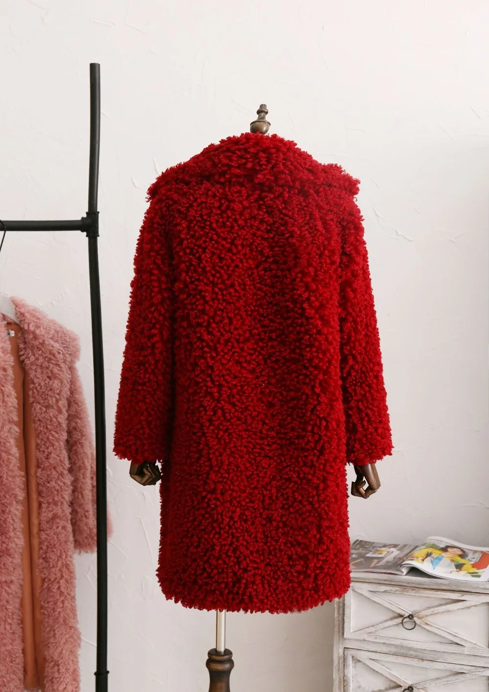 Lisa Colly, новинка, Женское зимнее плотное меховое пальто, женское теплое пальто из искусственного меха, куртка, длинное пальто из лисьего меха, верхняя одежда, Женское пальто из овечьей шерсти
