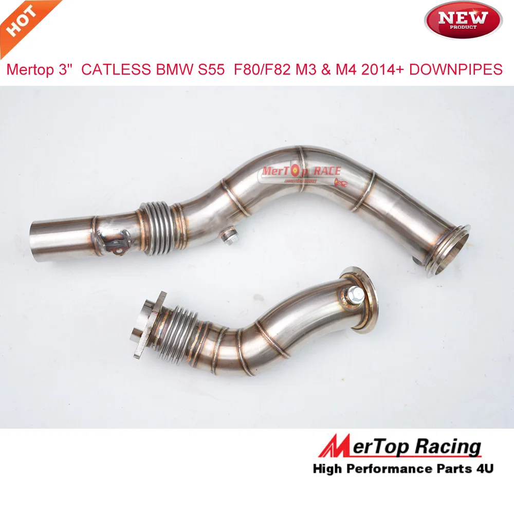 

MERTOP Race 3'' S55 F80 / F82/F83 M3 / M4 Catless Downpipes 2014+