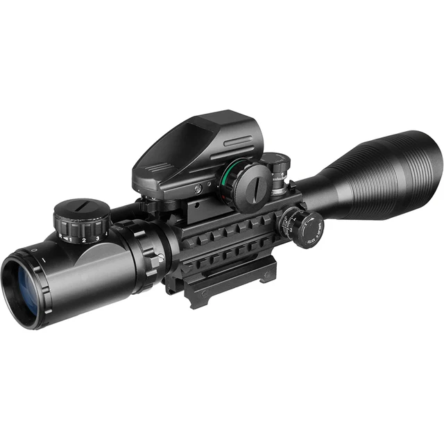 Caza Airsofts Riflescope 4-12X50 EG 3 en 1 pistola de aire táctica rojo verde punto láser mira de Mira óptica holográfica Rifle alcance - Imagen 2