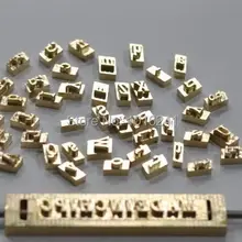 1 см латунь плесень горячего тиснения от A до Z 26 алфавитов медные литеры формы для букв+ зажим держатель
