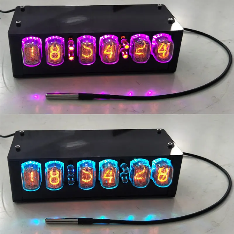 

IN-12A glow tube clock, DIY clock, beyond QS18-12, GPS school time, colorful display, beautiful appearance