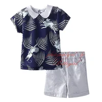 New Design Lovely Kids Girls Summer Clothes Sets 2pcs Print Top Shirts And Silver Shorts For Fashion Baby Girl Clothes Retail