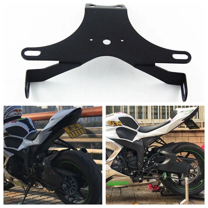 Motorcycle Bracket License Plate Holder For KAWASAKI ZX6R 2009 10 11 12