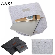 Мужская и женская фетровая сумка для ноутбука 14 15,6 дюймов для apple Macbook air Pro retina 11 12 13 15 сумка для Xiaomi ASUS hp чехол для ноутбука