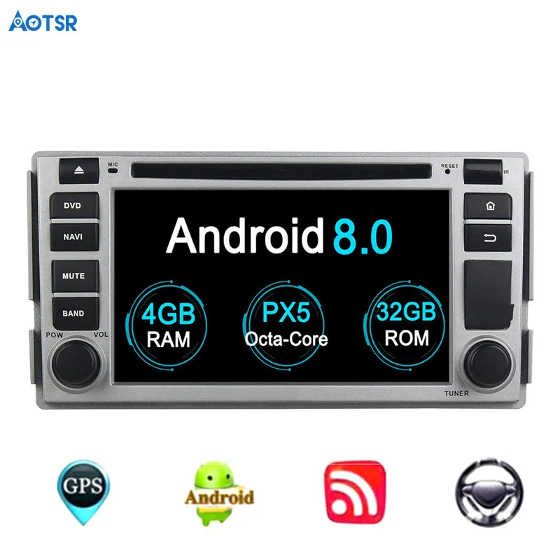 

Aotsr Android 8.0 7.1 GPS navigation Car DVD Player For Hyundai Santa Fe 2005 multimedia radio recorder 2 DIN 4GB+32GB
