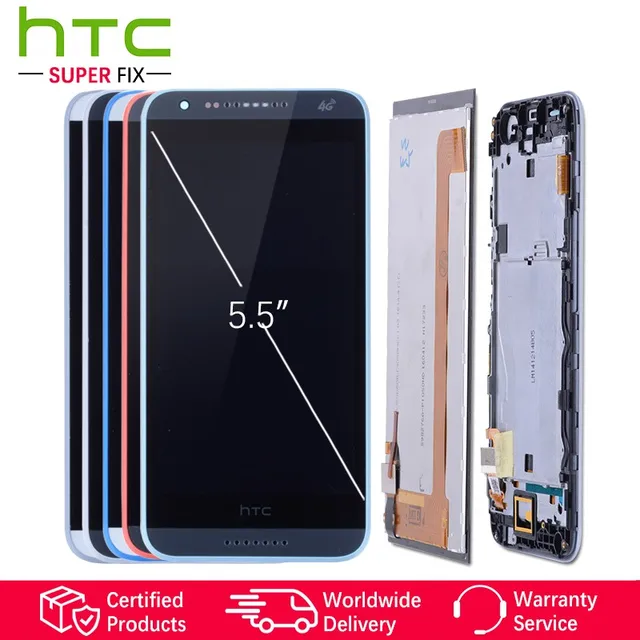 5.0'' Оригинальный тачскрин дисплей экран для HTC Desire 620 сенсорный дисплей Оригинал LCD с тачскрином в рамке замена запчасти 620G 620U 620T Черный белый