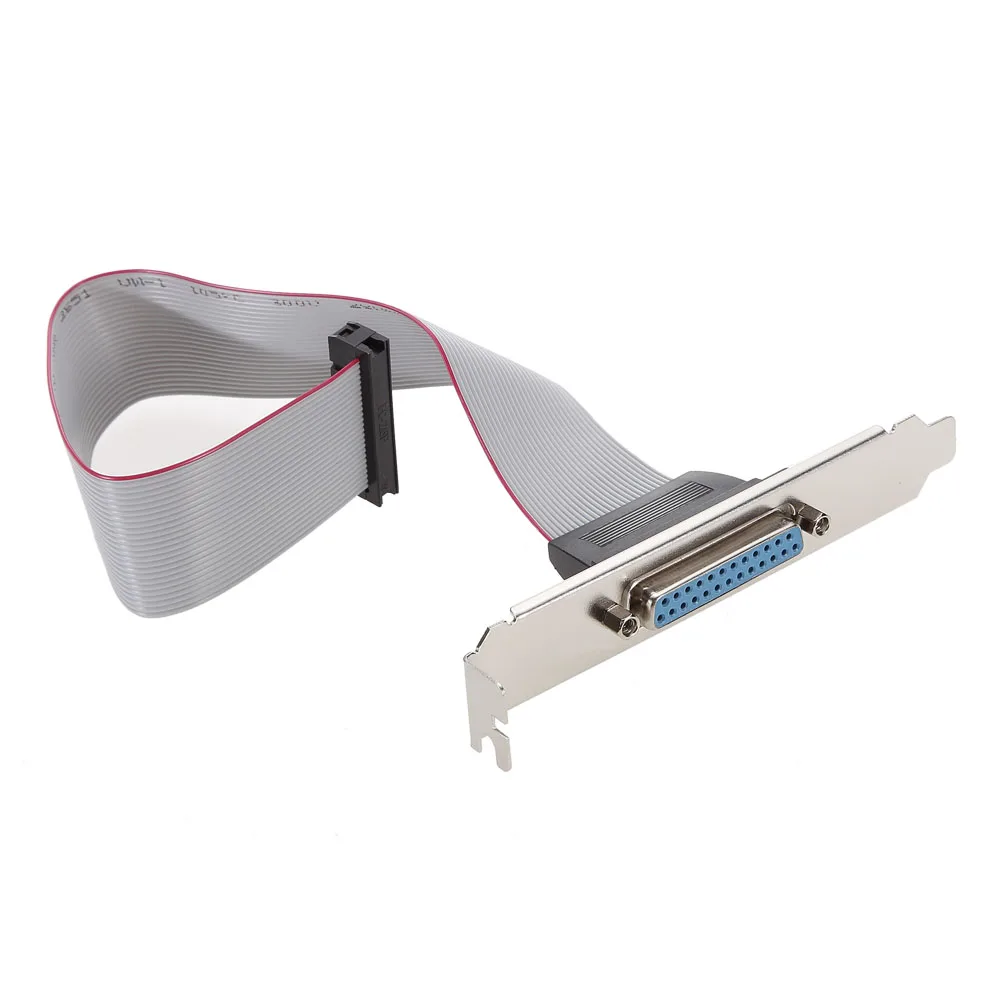 

Motherboard DB25 Cable Bracket 1 Port Serial Parallel PCI Slot Header Cable Bracket 25 Pin Female to DB25 Pin Bracket with Cord