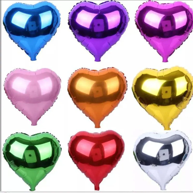 5pcs 18 inch Red Pink Love Foil Heart Helium Balloons Wedding Decoration Birthday Party Kids I Love You Marriage Party Supplies