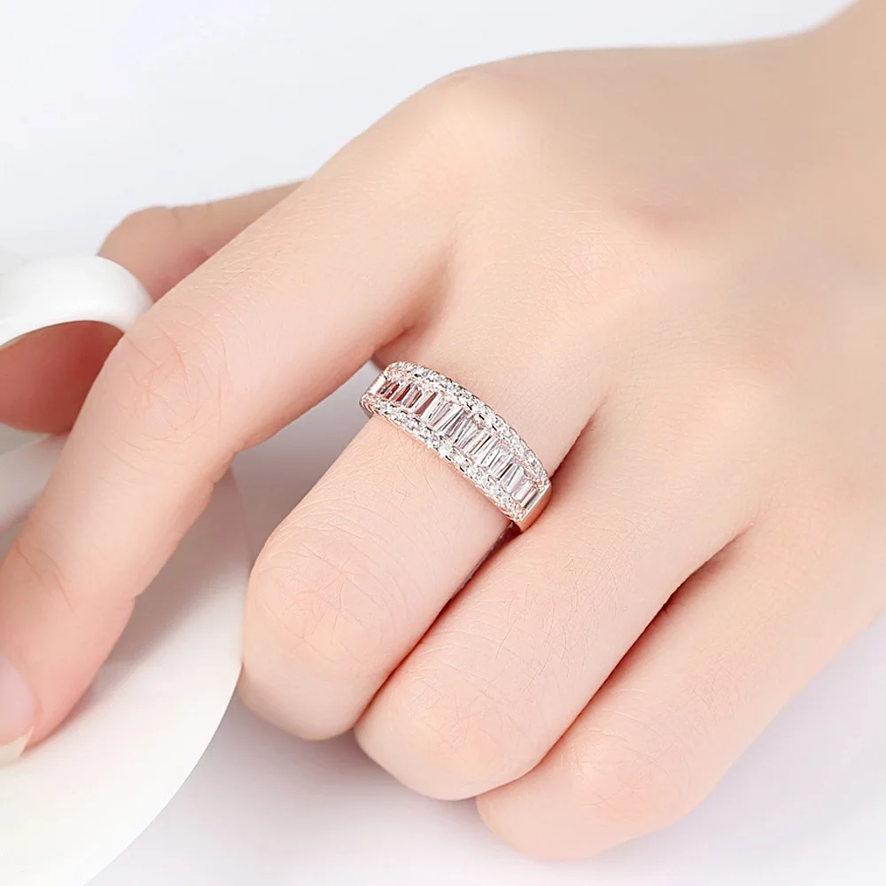 Silver Plated 925 Jewelry Wedding Rings for Women Men Couple Engagement Jewelry Anillos Mujer Anel Gift