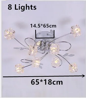 AC110V 220 V современный LED lutres люстра лампа хром хрустальный абажур G4 светодиодный лампы с потолочным креплением светильник moderne освещение