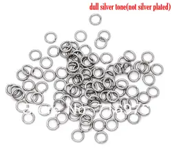 Бесплатная доставка 1000 серебряный тон Открытые Перейти Кольца 4 мм диаметр. Выводы (W00105 X 1)
