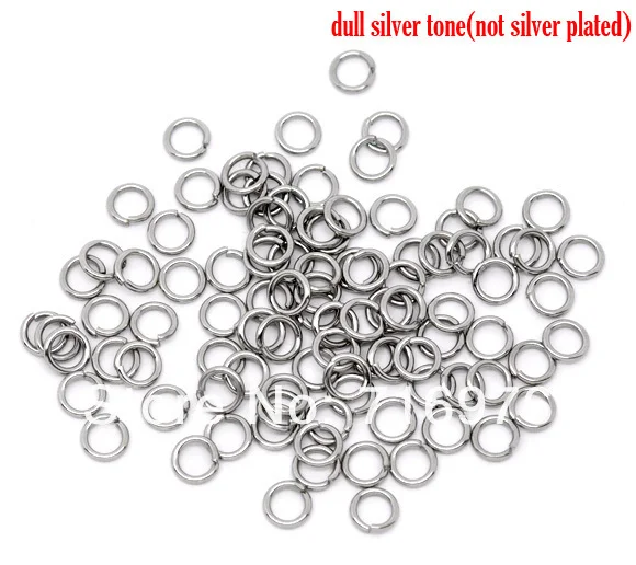 

Free Shipping 1000 Silver Tone Open Jump Rings 4mm Dia. Findings(W00105 X 1)