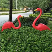 2 шт., украшение в виде фламинго, украшение для дома, сада, газона, Рождественская тематика, вечерние украшения, декор для балкона, Креативные Свадебные украшения, 05361