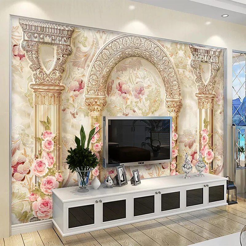 Custom Any Size Murals Wallpaper 3d Stereo Flowers Marble Wall Paper Living  Room Tv Sofa Hotel Luxury Home Decor Papel De Parede - Wallpapers -  AliExpress