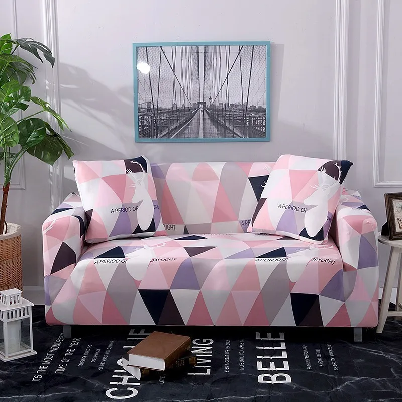 

Nordic Geometric Cross Pattern Sofa Cover All-inclusive Elastic Stretch Universal Sofa Covers For Sectional Couch Home Decor