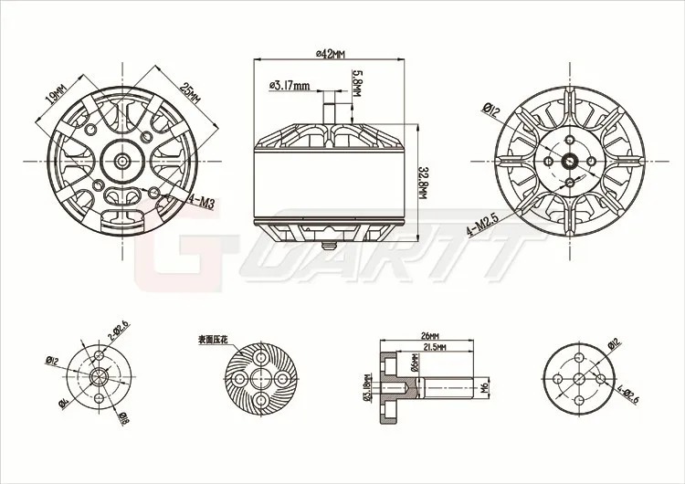 4 шт./6 шт. GARTT ML 3515 400KV бесщеточный двигатель для квадрокоптера qav Мультикоптер Радиоуправляемый Дрон