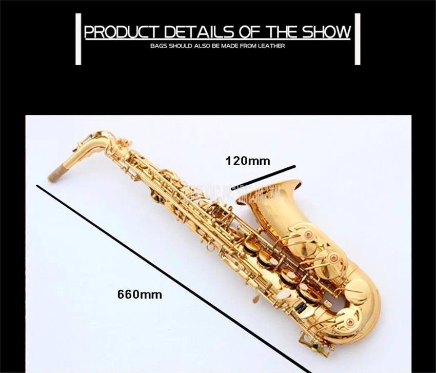 XM-831A Высокого Качества Латунный Золотой Саксофон E плоский альт саксофон металлический саксофон Профессиональная игра Музыкальные инструменты