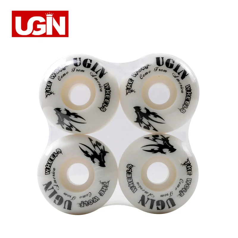 

4X UGIN Classic The Wolf Series Pro Skateboard Wheels 52mm x 30mm Resilient PU for rough grounds asphalt road half-pipe etc