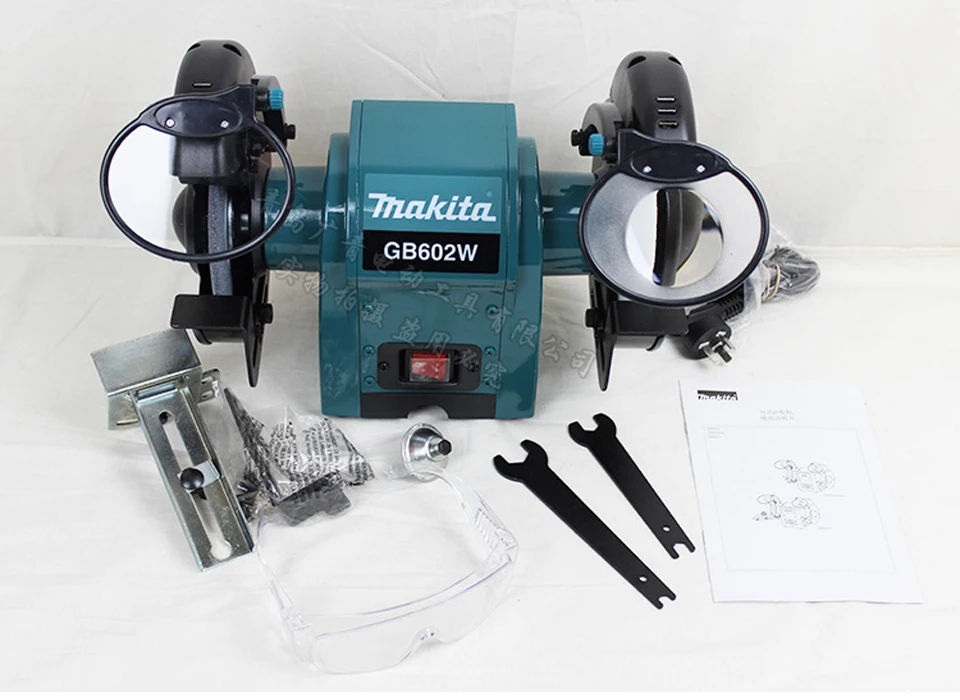 Япония Makita GB602W desktop Точильщик металла grinder GB602 полировщик 250 Вт Диаметр колеса: 150 мм (6 дюймов) Диафрагма: 12,7 мм (1/2 ")