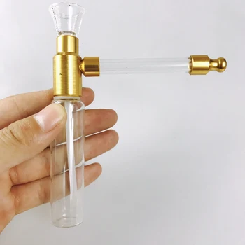 

SWSMOK Glass Popular Bottle Water Pipe Portable Mini Hookah Shisha Tobacco Smoking Pipes Gift of Health Metal Tube Filter