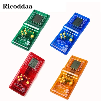 

Transparent Handheld Classical Tetris Brick Game Handheld Game Machine Childhood Game Machine Mini Toys Best Gift For Children