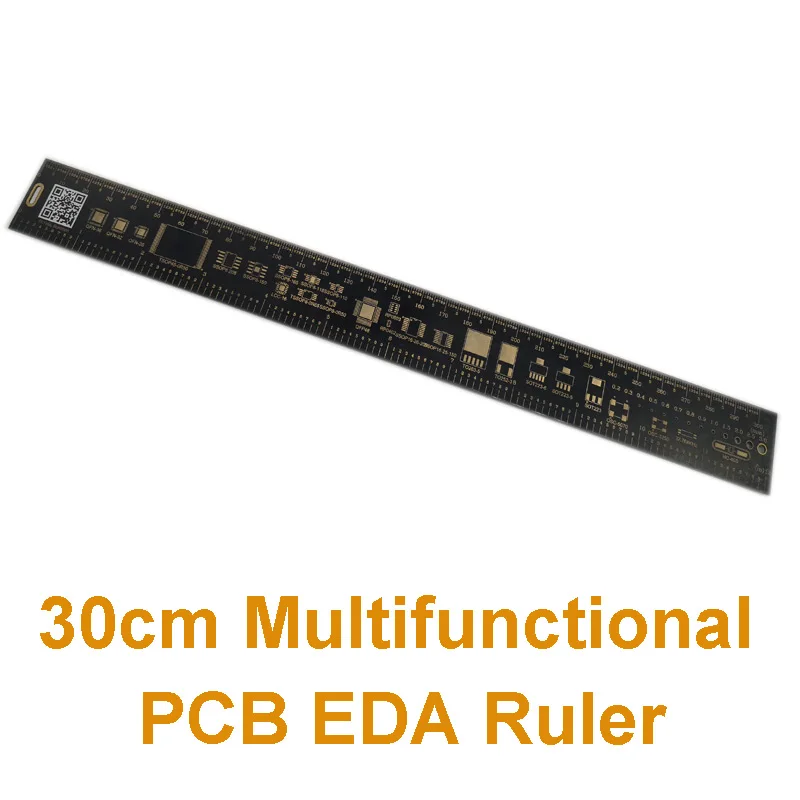 30 см Многофункциональный линейка электронщика EDA измерительный инструмент точной металла высокой точности транспортир 300 мм 11,8"