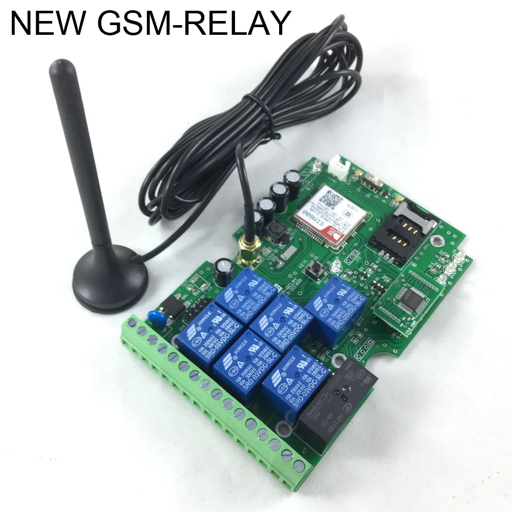 Free shipping Post airmail Seven Relay GSM controller rechargeable Battery for power supply failure alarm App support