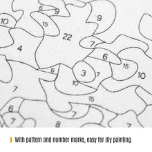 DIY масляная краска набор для рисования по номерам 16*20 дюймов с кистями акриловый пигмент узор украшение стены дома комнаты