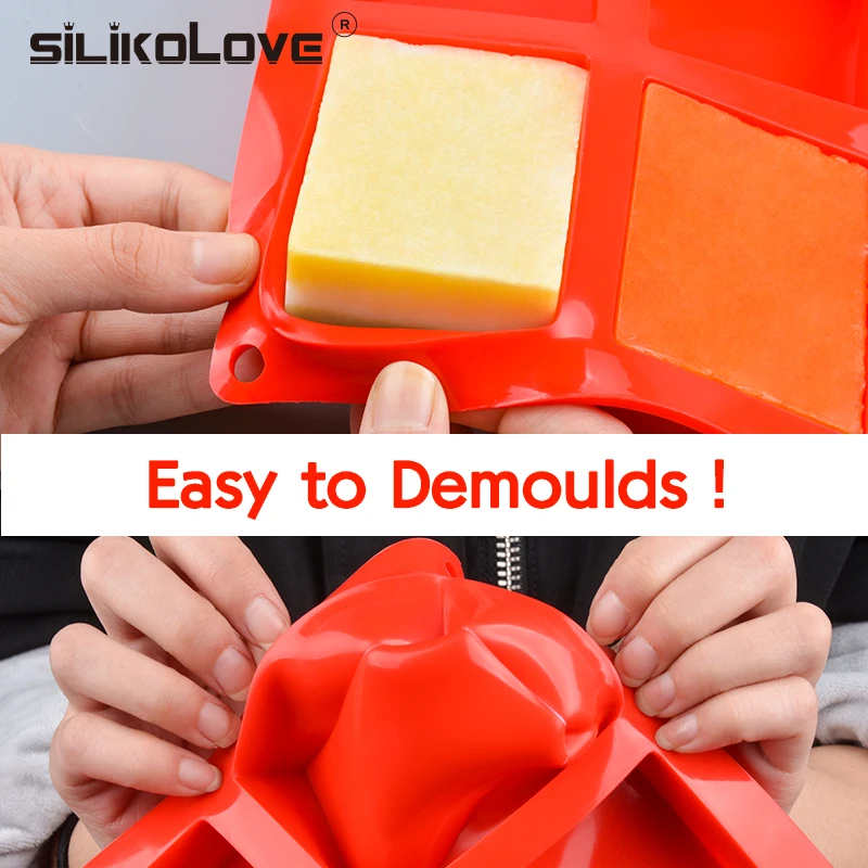 Силиконовая форма для мыла SILIKOLOVE с 6 полостями изготовления тортов ручная работа