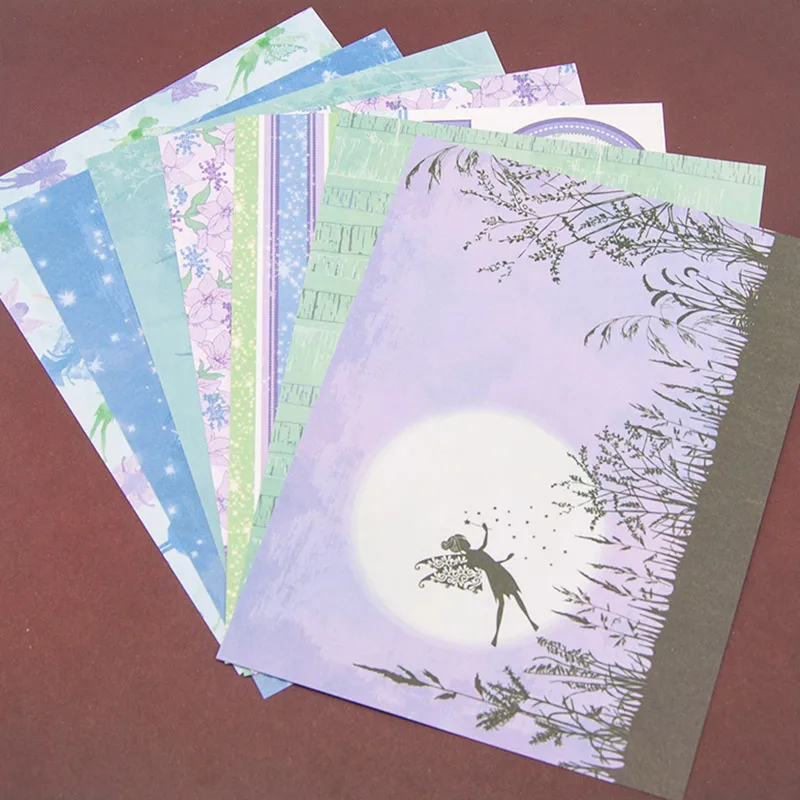

14Sheets/Pack Fairy Girl Moon DIY Scrapbooking Pads Craft Paper Origami Art Background Paper Card Making Paper