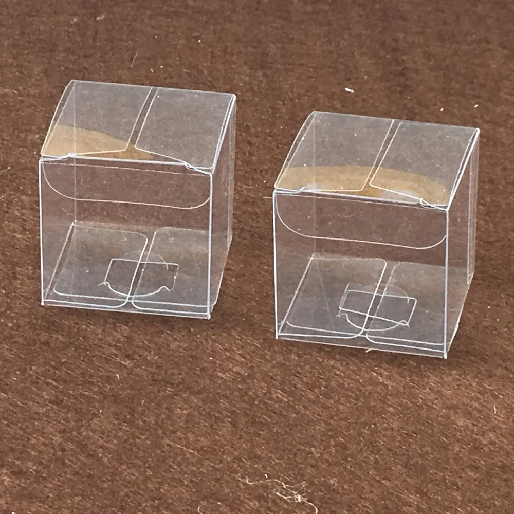Водонепроницаемый 100 шт./лот 4x4x4 см прозрачный ПВХ подарок посылка коробки прозрачная коробка пластик ПВХ дисплей для конфет/ювелирных изделий/подарков/шоколада