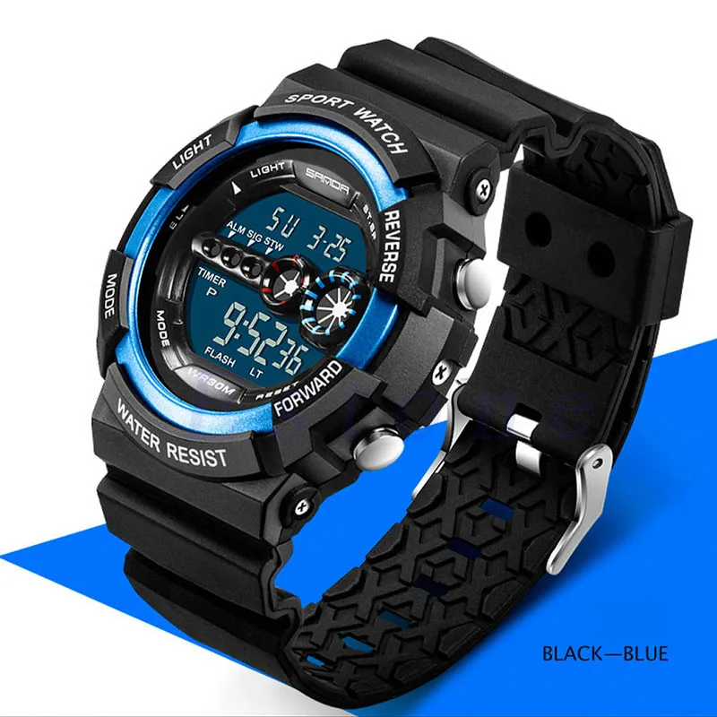 Новые водонепроницаемые спортивные часы мужские из нержавеющей стали светодиодный цифровой будильник с датой армейские кварцевые часы мужские часы Relogio Masculino