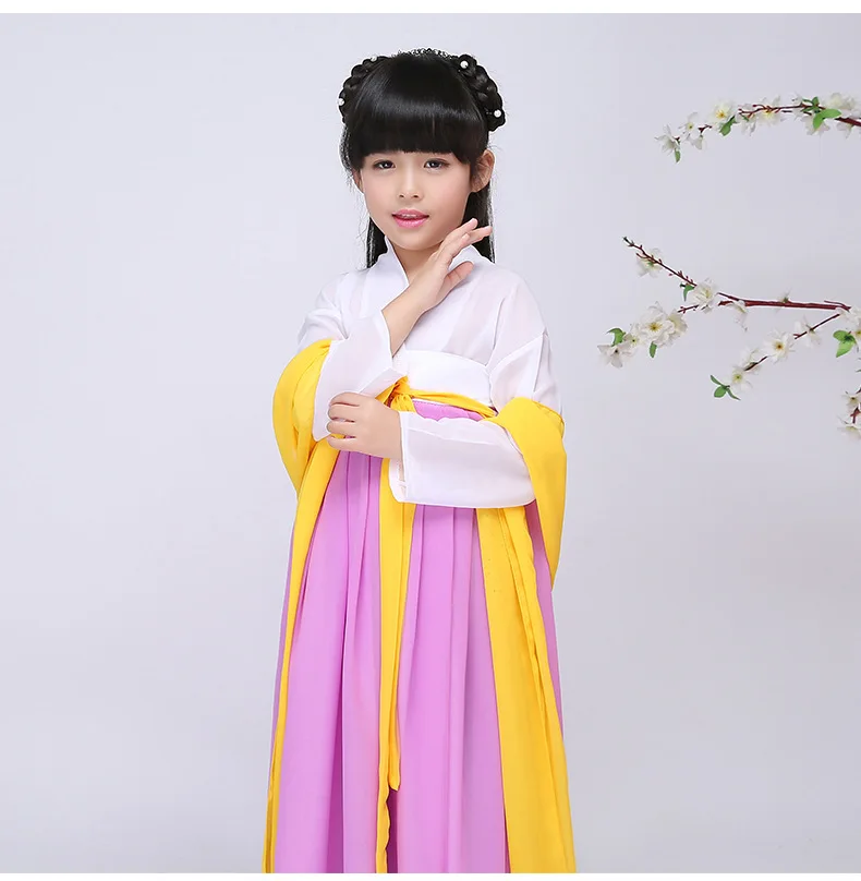 Китайский Детский костюм Hanfu одежда костюм феи Hanfu детская одежда династии Тан костюмы дети древний одежда