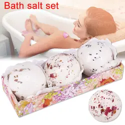 3 шт. тела эфирные органические ванны соль шар-бомба цветок пузырь отбеливание и увлажнение спа Релаксация шарики для ванны мяч подарок