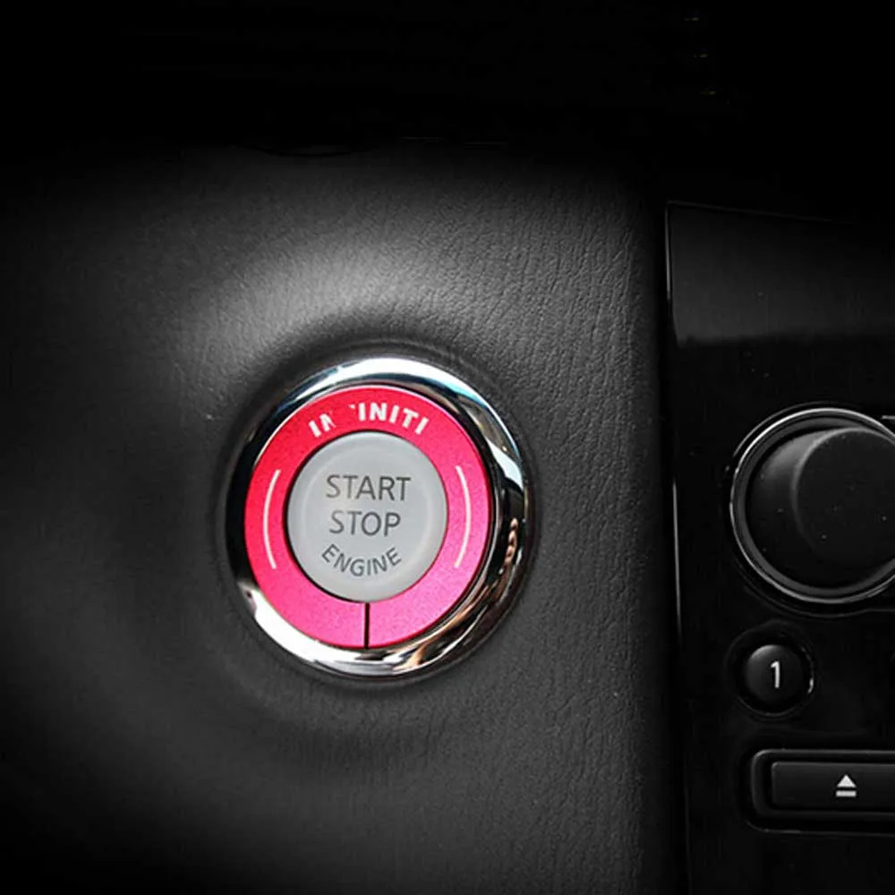 

Interior Accessories for Infiniti QX70 qx50 qx80 G25 Ignition engine start stop button Switch decorative cover stickers trim